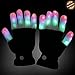 Premium LED Flashing Light Gloves By Fazadol - 7 Colors & 6 Modes - Elastic Fit Cotton / Polyester Material - Replaceable Batteries - Perfect For Parties, Halloween, Raves, Clubbing, Dancing & More