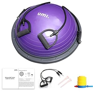 Amazon Brand - Umi Blance Trainer Air Dome Ball with 2 Elastic Strings Handy Pump Balance Board for Strength and Balance…