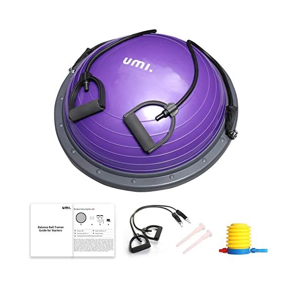 Amazon-Brand-Umi-Blance-Trainer-Air-Dome-Ball-with-2-Elastic-Strings-Handy-Pump-Balance-Board-for-Strength-and-Balance-Training-60cm-in-Black-Pruple-Blue Amazon Brand - Umi Blance Trainer Air Dome Ball with 2 Elastic Strings Handy Pump Balance Board for Strength and Balance…