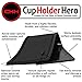 CupHolderHero Compatible with Tesla Model 3 Accessories 2017-2023 Premium Custom Interior Non-Slip Anti Dust Cup Holder Inserts, Center Console Liner Mats, Door Pocket Liners, 7pc Set (Solid Black)
