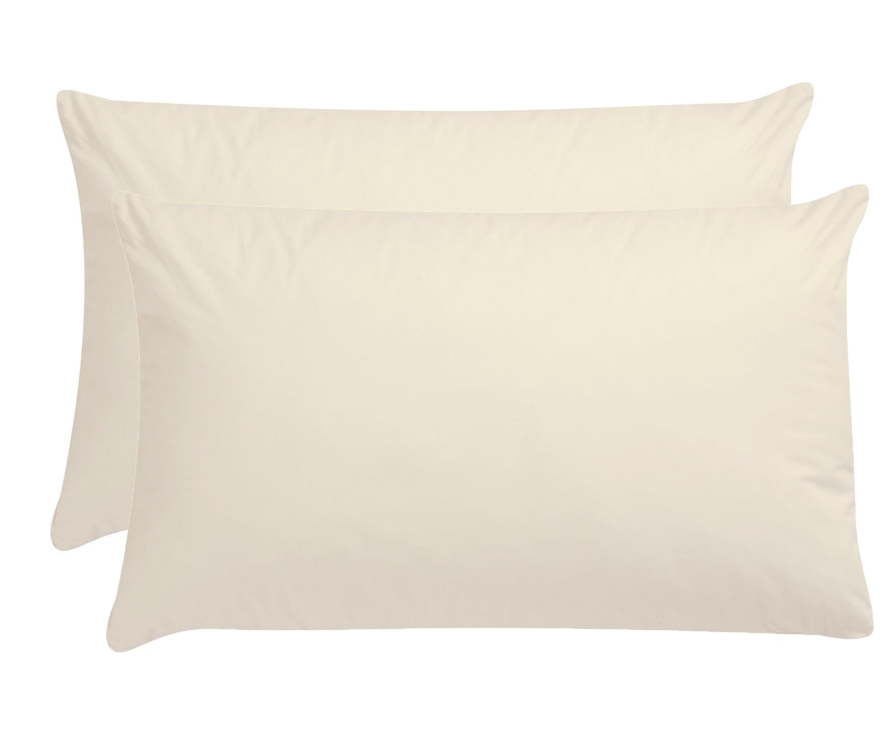 AmigoZone Plain Pollycotton Cot Bed Pillow Pair Cases (Cream)