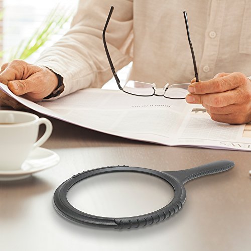 MagniPros 3X Jumbo 5" Magnifying Glass Large Viewing Area with Sturdy Shockproof & Scratch Resistant Design- Ideal for Reading Small Prints, Low Vision, Macular Degeneration, Craft and Hobby - Thumbnail 7