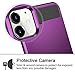 Vofolen Case for iPhone 11 Case Wallet Credit Card Holder ID Slot Sliding Door Hidden Pocket Anti-Scratch Dual Layer Hybrid Bumper Armor Protective Hard Shell Back Cover for iPhone 11 6.1 Purple