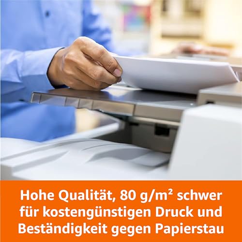 Amazon Basics Druckerpapier, DIN A4, 80 g/m², 2500 Stück, 5 Packungen mit 500, Weiß 6
