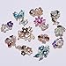 IPINK 12 Pcs Wholesale Lots Brooches Flower Floriated Brooch Pins Mixed Colors Design