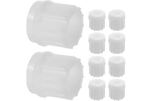 NULYLU 10pcs 12-Tooth Plastic Meat Grinder Gears Screw Sleeve Auger Parts Replacement for Meat Mincing