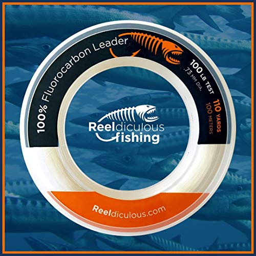 100% FLUOROCARBON LEADER 200lb | TOURNAMENT Fishing Line | 110 YARD SPOOL | Lowest Stretch Index & 1.2mm Diam is THINNEST in Floro Market | Abrasion Resistent | Invisible w/ TOP Tensile/Knot Strength - Thumbnail 6