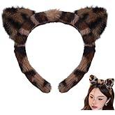 Leopard Cheetah Ears Headband Fuzzy for Women Cute Cat Headbands for Daughter Hair Accessories for Women Girls Washing Makeup Headbands for Skincare Women Christmas Gifts for Daughter Cosplay Party