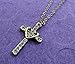 SENFAI Heart with Cross Crystal Personality Pendant Necklace for Charm Women(Rose gold necklace)