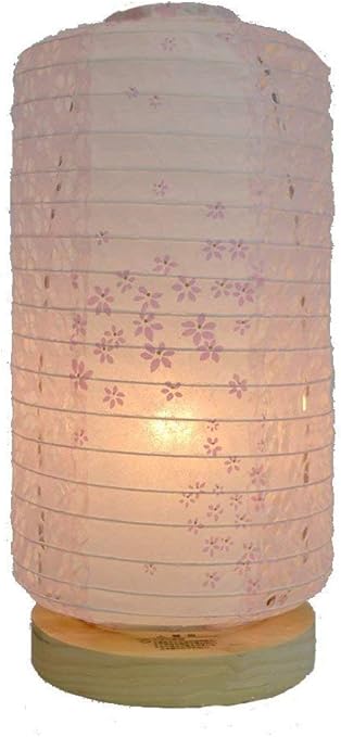 Amazon お部屋にワンランク上のお洒落を 和モダン 照明和紙 ミニテーブルランプ 花舞ピンク 小梅ピンク ノーブランド品 テーブルランプ