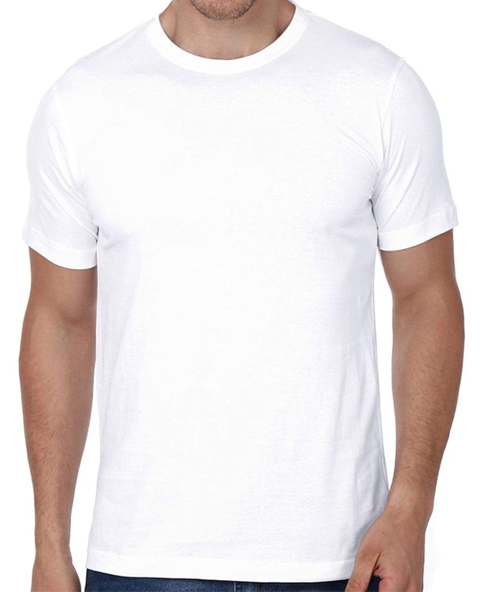 white plain tee