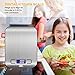 Toplus Digital Kitchen Scale Food Scale, Multifunction Stainless Steel Easy to Clean 11 lb 5 kg, Silver(Batteries Included)