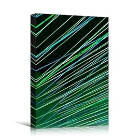 signwin Canvas Wall Art Green Light Art Abstract...
