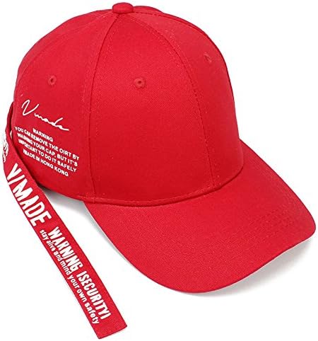 Colorblock Hip Hop Strapback Baseball Cap Adjustable Long Strap Outdoor Sunhat Snapback Hat Peaked Hat For Men Women (red)