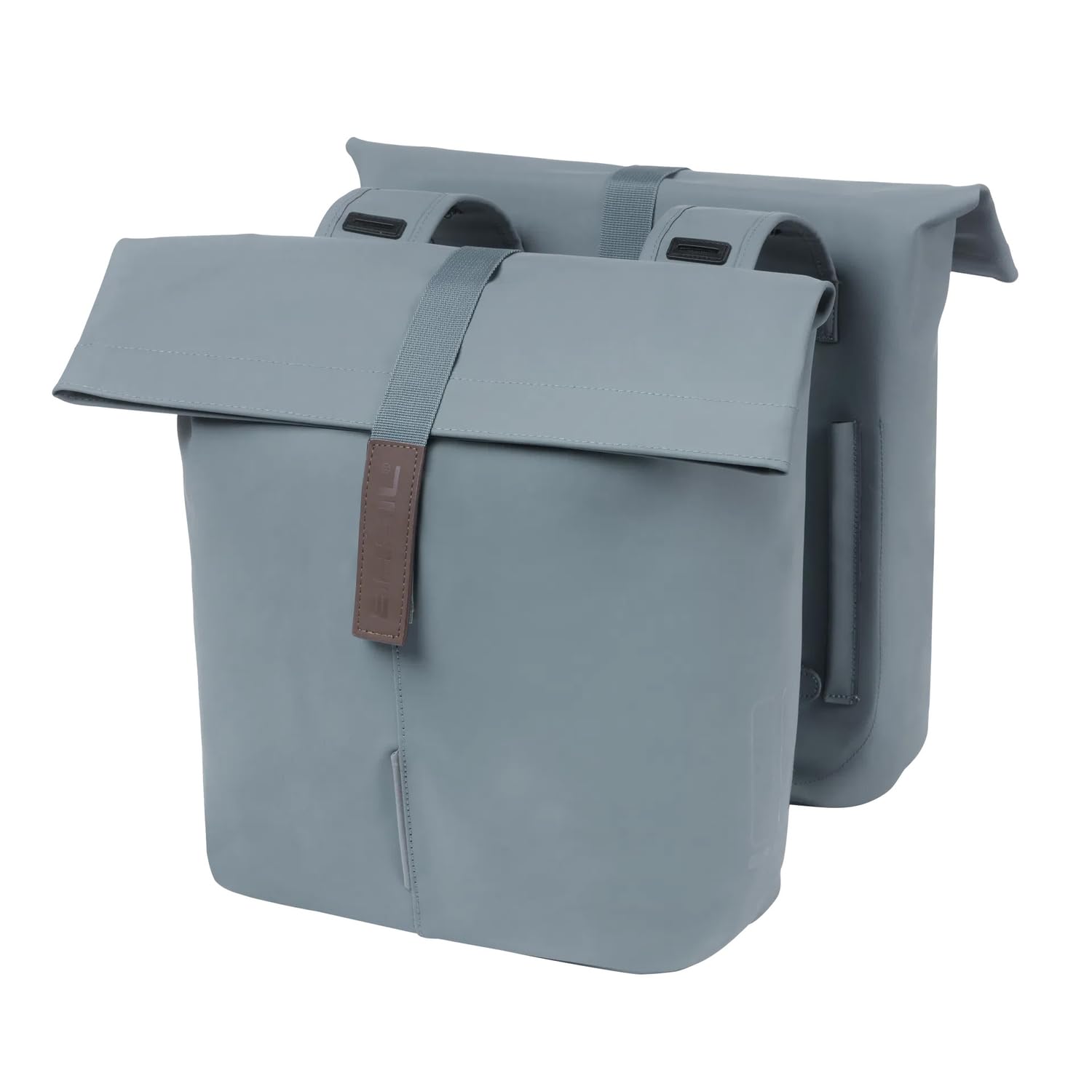 Basil Double Pannier Bag, Graphite Blue, 12 x 29 x 30 cm