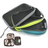 Travelon 3 Packing Squares Makeup Bag Mini Case Purse Cosmetic Black Small Pouch