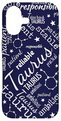 Taurus Zodiac Sign Astrology Night Sky Dark Blue Pattern Case for iPhone 17