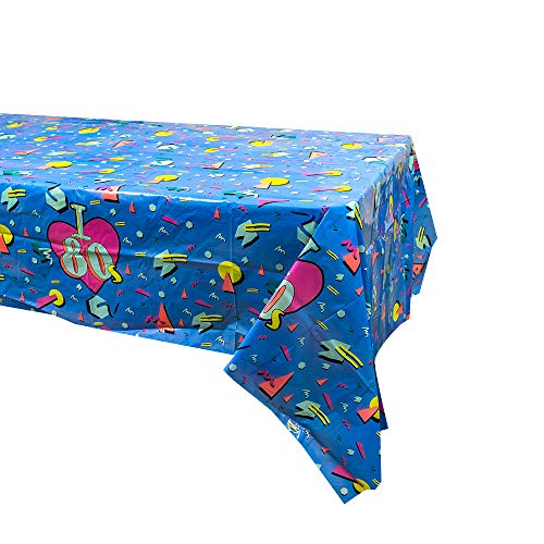 80s Party Tablecovers (2), Throwback Birthday Party Supplies, 80s Decorations, 80s Birthday Party, Table Setting