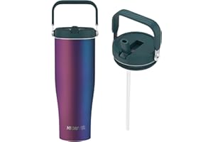 Hydraful 50 oz Tumbler with Handle Flip Straw,Leak Proof Vacuum Insulated Cup Water Bottle Fit in Cup holder for Home,Outdoors,Insulated Stainless Steel Travel Coffee Mug,Keep ice Cold for 34 Hours