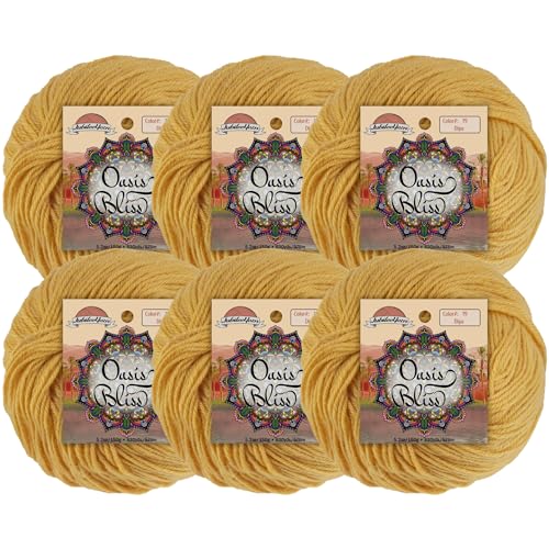JubileeYarn Oasis Bliss Yarn - 25g/Ball Baby Weight Acrylic Blend - Dipa - 6 Balls