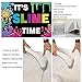 Fanghui 7x5ft It's Slime Time Photograph Backdrop for Kids Colorful Fiesta Boy Girl Birthday Party Baby Shower Dessert Table Summer Black Background Splatter Glow Favors Supplies Photobooth Props