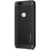 Spigen Rugged Armor Nexus 6P Case with Resilient Shock Absorption and Carbon Fiber Design for Nexus 6P 2015 - Black