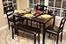 Home Life 5pc Dining Dinette Table Chairs & Bench Set Espresso Finish 150236