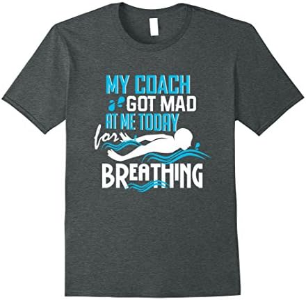 Mens Funny Swim Team T-Shirt | Awesome Swim Coach Gifts Large Dark Heather
