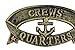 Hampton Nautical Cast Iron Crews Quarters Sign Metal Wall Plaque, 9