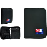 Innovative Scuba Concepts 3-Ring Dive Log Book w/Insert Accessories, Black - Dive Flag
