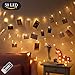 OASMU Christmas Decoration Style Clip String Light Dimmable 50 LED Photo Clips String Lights Dual Powered Choice Fairy Lights for Hanging Photos Pictures Cards Memos for Bedroom
