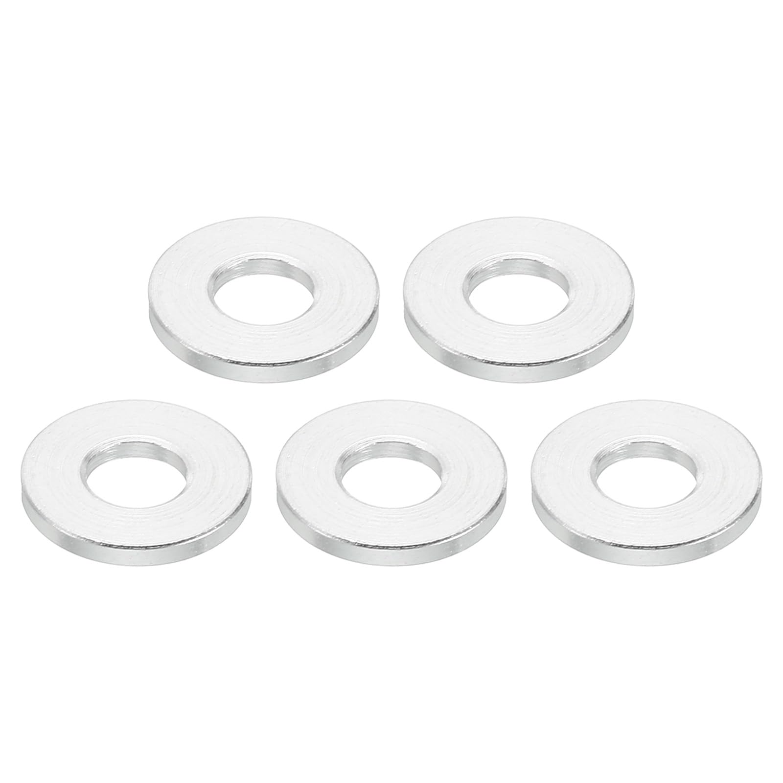 PATIKIL M5 Aluminum Spacers, 5 Pcs Metal Spacer Aluminum 5.2mm ID x 12mm OD x 1.5mm L Aluminum Spacer Screw Standoff Round for 1/5inch or M5 Screw Bolts