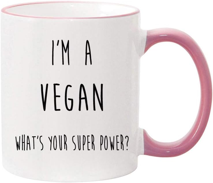VEGAN SUPERPOWER MUG-PERSONALISED-BIRTHDAY GIFT-CHRISTMAS GIFT- FRIEND GIFT