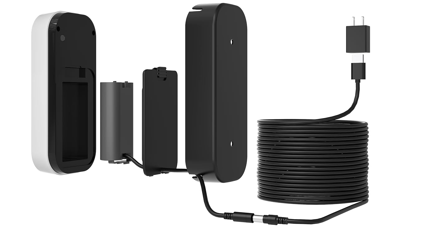 Photo 1 of 26ft Wired Power Adapter Kit for myQ Smart Garage Video Keypad - Uninterrupted Power Supply Design with 6100mAh Backup Battery and Mounting Bracket