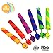 ICE DELISH 6 pack Silicone Popsicle Molds - Fun Rainbow Colors - Make Healthy Desserts for the Family, or “Adult Beverage” Ice Pops!