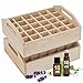 Essential Oil Tray Organizer (Set of 2) - Best Solution for Display & Storage of Oils for Easy Access. Small Wooden Rack, Natural Pine Wood. Trays Hold 60 Oils