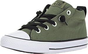 Image of Converse Kids Chuck Taylor All Star Street Basket Weave Mid Medium Olive/Black/White (6 M US Big Kid)