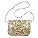 Elesa Miracle Little Girl Bag Kids Crossbody Purse Messenger Bag Party Handbag Shiny Bling Bling Shoulder Bag (Gold)