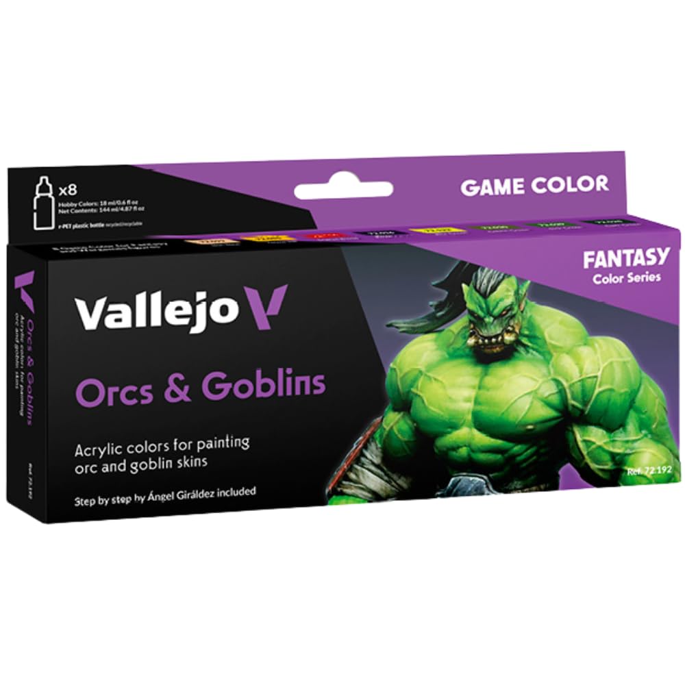 AV Vallejo Game Color -Set - Orcs & Goblins,17 ml (Pack of 8)