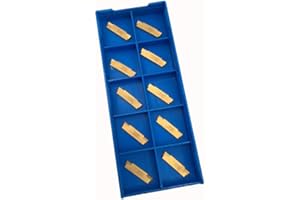 GAOBAIJIA GBJ 10pcs MGMN150-G Carbide Grooving Inserts Tin Coated Carbide Turning Inserts for steel and stainless iron Lathe Inserts Cutters for MGEHR/MGIVR Lathe Grooving Cut-Off Inserts