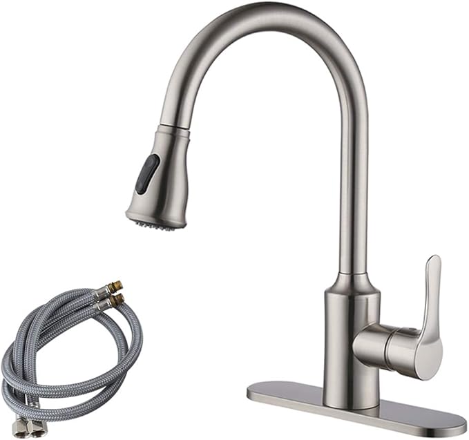 KES cUPC NSF Certified BRASS Singel Lever High Arc Pull Down Kitchen