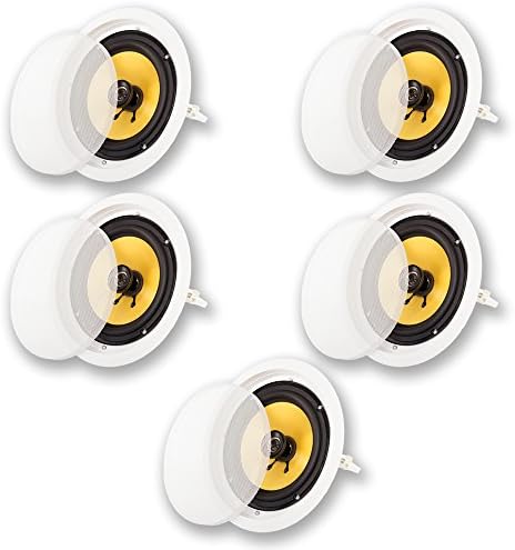 Acoustic Audio HD-8 In Ceiling 8" Speakers Home Theater Surround Sound 5 Speaker Set