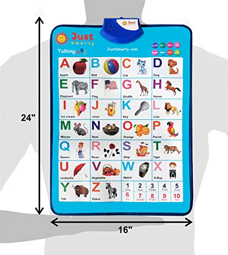 Just-Smarty-Electronic-Interactive-Alphabet-Wall-Chart-Talking-ABC-123s-Music-Poster-Best-Educational-Toy-for-Toddler-Kids-Fun-Learning-at-Daycare-Preschool-Kindergarten-for-Boys-Girls