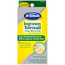 Dr. Scholl's Ingrown Toenail Pain Reliever, 1 kit, (w/ Gel, 12 retainer rings & 12 protection bandages)