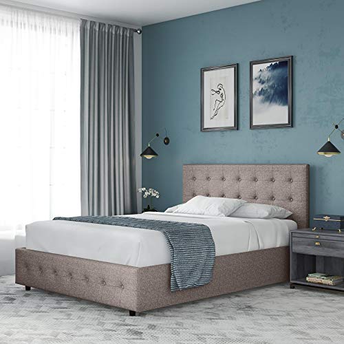 DHP Cambridge Gas Lift Upholstered Platform Bed with Storage