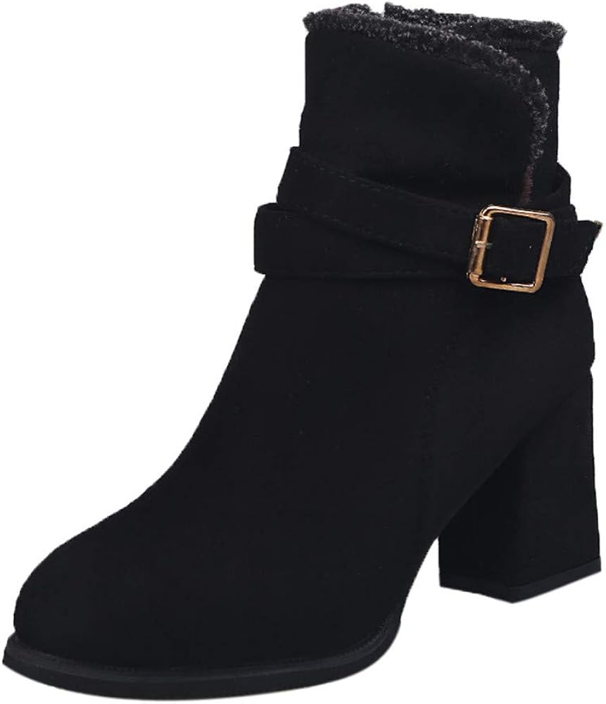 wide width black block heels