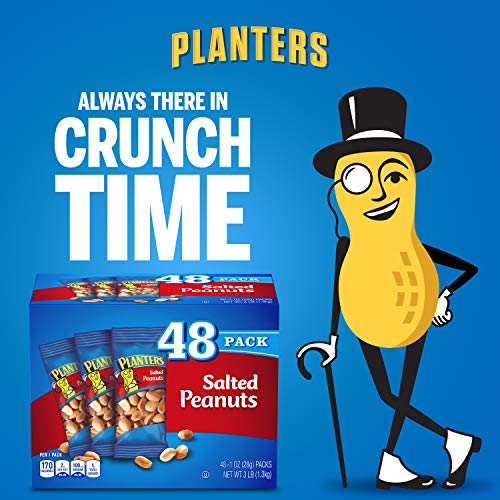 PLANTERS Salted Peanuts, 1 oz. Bags (48 Pack) Snack Size Peanuts with