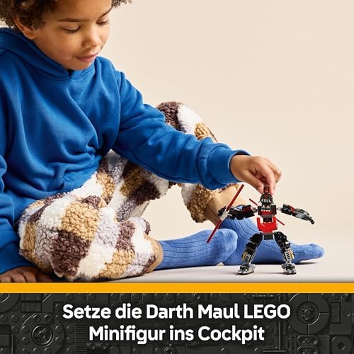 Star Wars 75411 Darth Maul Mech Bauspielzeug - Spiel- und Ausstellungsfigur mit doppelklingigem roten Lichtschwert und Mini-Figur - Geschenk für Jungen ab 6 Jahren und Fans von The Clone Wars — Foto 6 von 7