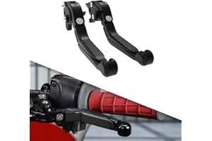 Mantt Adjustable Brake Clutch Lever Set Fit for DR650 2024 2023 2022 2021 2020-2011 DR 650 Motorcycle Clutch Brake Lever (Bla