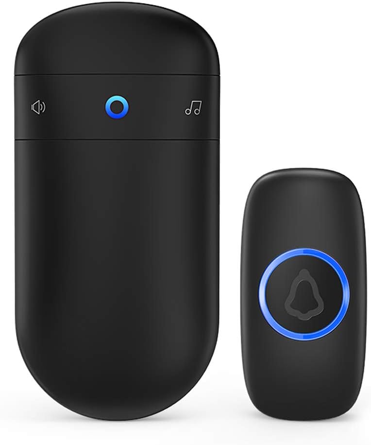 SECRUI Wireless Doorbell, IP55 Waterproof Battery Operated at 1000ft Range with 5 Level Volume